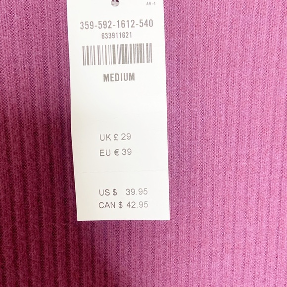 Hollister Berry Ribbed Knit Mock Neck Long Sleeve Sweater Dress Size M NWT - Picture 6 of 7